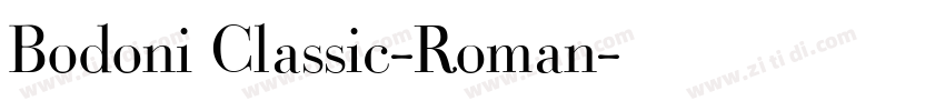 Bodoni Classic-Roman字体转换